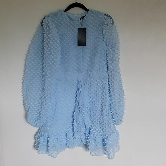 Missord Blue Lantern Sleeves Dress Size XL - Picture 2 of 7